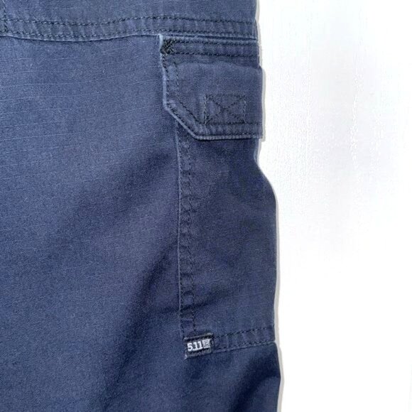 5.11 Tactical Navy Blue Mens Cargo Pants Size 36x34 100% Cotton Durable Workwear - Picture 4 of 7